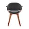 Armen Living Adalyn Black Faux Leather and Walnut Wood Dining Room Accent Chair LCADCHWABL - alternate 7